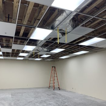 L2S Electric - Commercial project , installing 2x4 LED flat panels . - Electricians Near Me L2S Electric - Commercial project , installing 2x4 LED flat panels . - Electricians Near Me