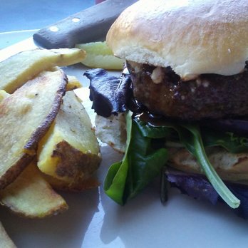 Cafe 59 - Burgundy Burger 1/2 LB. ground beef, field greens, red onion, crumbled blue cheese, red wine mayo 10.95 - Bars Near Me - Buffalo, New York Cafe 59 - Burgundy Burger 1/2 LB. ground beef, field greens, red onion, crumbled blue cheese, red wine mayo 10.95 - Bars Near Me - Buffalo, New York
