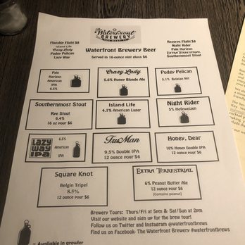 The Waterfront Brewery - Brewery menu - Seafood Near Me - Key West, Florida The Waterfront Brewery - Brewery menu - Seafood Near Me - Key West, Florida