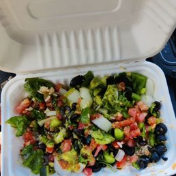 Extra large chunks of onion and green peppers. Over all , not impressive. Moes rules Tex Mex Extra large chunks of onion and green peppers. Over all , not impressive. Moes rules Tex Mex