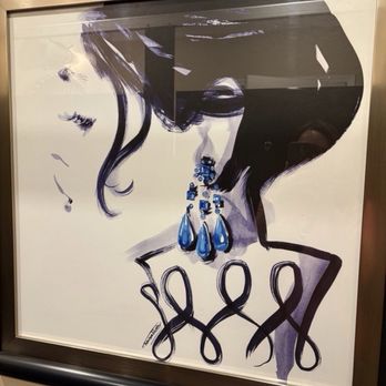 Noroc Restaurant - Bathroom Art in the Women's room - Desserts Near Me - Carmichael, California