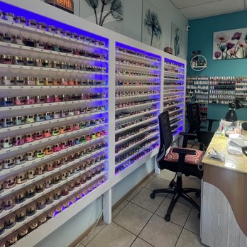 Coco Nails & Lashes - Picture of various dipping powder options, as well as a huge nail polish collection - Nail Salons Near Me - Mill Creek, Washington
