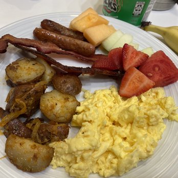 Seeds - a breakfast plate with eggs, sausages, fruit, and sausages - American Near Me - Hanover, New Jersey Seeds - a breakfast plate with eggs, sausages, fruit, and sausages - American Near Me - Hanover, New Jersey