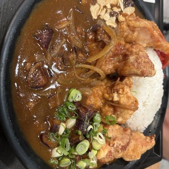 Abiko Curry - Eggplant Curry Rice with fried chicken - Japanese Curry Near Me - New York, New York Abiko Curry - Eggplant Curry Rice with fried chicken - Japanese Curry Near Me - New York, New York