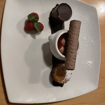 SKADI - Chocolate sampler dessert - Modern European Near Me - Mammoth Lakes, California SKADI - Chocolate sampler dessert - Modern European Near Me - Mammoth Lakes, California