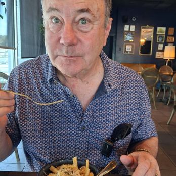 Belleville Wine Bar - Husband enjoying his pasta - Wine Bars Near Me - Reno, Nevada Belleville Wine Bar - Husband enjoying his pasta - Wine Bars Near Me - Reno, Nevada