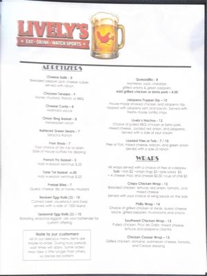 Menu photo 3 Lively’s Cleveland, OH Menu photo 3 Lively’s Cleveland, OH