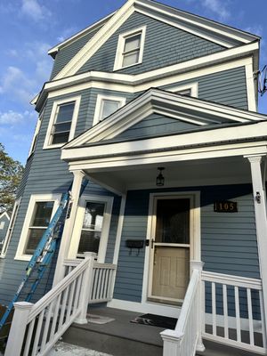 Paint project 105 Houston ave Milton ma - This house was previously in very poor condition, it had some of the rotten window trim and some rotten corners and some rotten siding and we replaced the window and corner trim with PVC and the rake and facenboar we covered them with aluminum and painted the entire house Paint project 105 Houston ave Milton ma - This house was previously in very poor condition, it had some of the rotten window trim and some rotten corners and some rotten siding and we replaced the window and corner trim with PVC and the rake and facenboar we covered them with aluminum and painted the entire house
