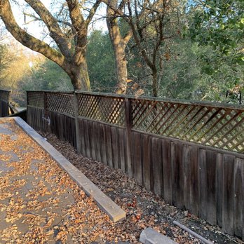 California Fences - Original fence with the storm-damaged portion - Fences & Gates Near Me - Pleasanton, California