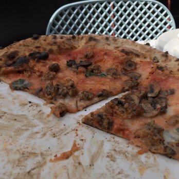 Del Lusso - Sausage and mushroom pizza - Pizza Near Me - Carlsbad, California Del Lusso - Sausage and mushroom pizza - Pizza Near Me - Carlsbad, California