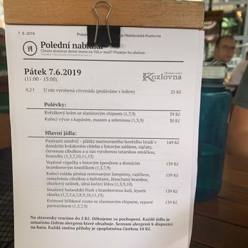 Holešovická Kozlovna - Menu of the day - Brasseries Near Me - Praha-7, Puerto Rico Holešovická Kozlovna - Menu of the day - Brasseries Near Me - Praha-7, Puerto Rico