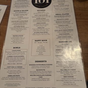 101 Craft Kitchen - Menu - Gastropubs Near Me - Fishers, Indiana