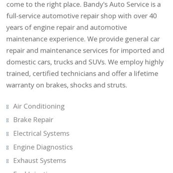 Bandy's Auto Service - Bandys "Creed" - Oil Change Stations Near Me - Greenwood, Indiana Bandy's Auto Service - Bandys "Creed" - Oil Change Stations Near Me - Greenwood, Indiana