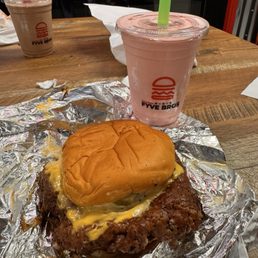 okc burger & strawberry shake okc burger & strawberry shake