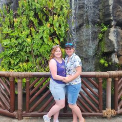 This is me (left) and my wonderful partner, Cris (right)