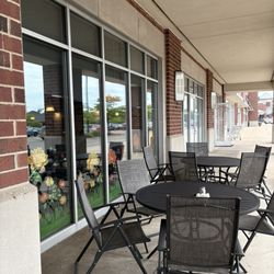 Seating is protected from rain, but great for a breeze.