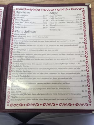 Menu photo 8 Sierra's Georgetown, TX
