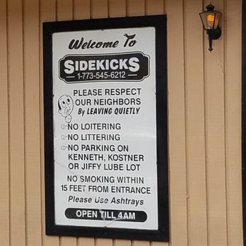 Sidekicks - a sign on the side of a building - Sports Bars Near Me - Chicago, Illinois