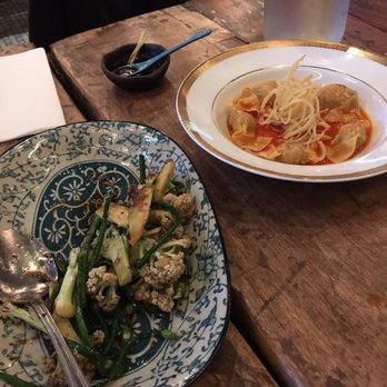Tiger Fork - Chinese cauliflower with chive blossoms; chili wontons - Chinese Near Me - Washington, DC, District of Columbia Tiger Fork - Chinese cauliflower with chive blossoms; chili wontons - Chinese Near Me - Washington, DC, District of Columbia