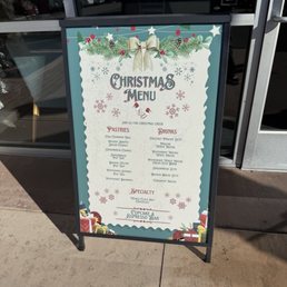 Christmas menu Christmas menu