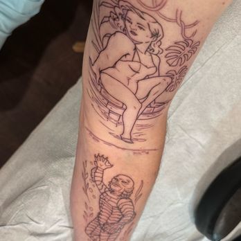 Cygni Tattoo - creature tattoo just outlined! - Tattoo Near Me - Tacoma, Washington Cygni Tattoo - creature tattoo just outlined! - Tattoo Near Me - Tacoma, Washington