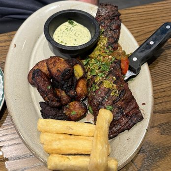 Agave Bandido - Chimichurri steak with yucca fries and plantains - Bars Near Me - Winter Garden, Florida