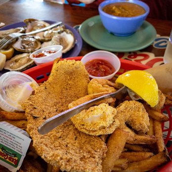 J&J Oyster Bar - Catfish and shrimp basket - Seafood Near Me - Fort Worth, Texas