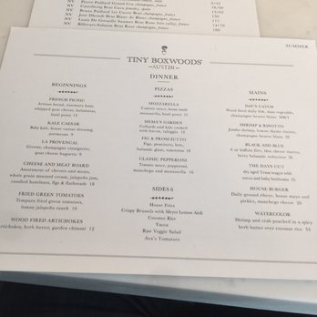 Tiny Boxwoods - Menu shot - Venues & Event Spaces Near Me - Austin, Texas