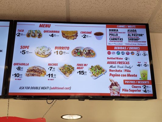 Menu photo 3 Tacos El Superior Palmdale, CA
