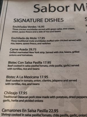 Menu photo 5 Sabor Mixteco Wheaton, MD