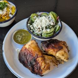 Chook Chicken - Dark meat, cucumber salad, and butternut squash