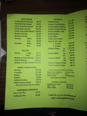 Menu photo 3 Juju's & Crista's  ShrimpBoat Cafe Corinth, MS