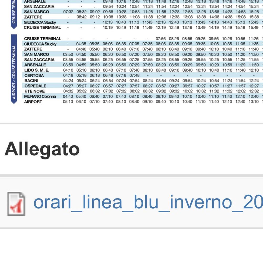 Alilaguna - Blue line water taxi arrival/ departure times - Public Transportation Near Me - Venezia, VE Alilaguna - Blue line water taxi arrival/ departure times - Public Transportation Near Me - Venezia, VE