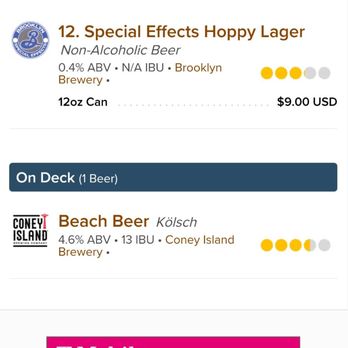 Oculus Beer Garden - Qsr code for beer selection. Had the Murphy Irish stout - Beer Gardens Near Me - New York, New York