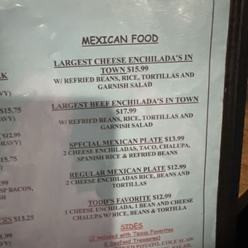 Bud Jones - Menu - Seafood Near Me - San Antonio, Texas