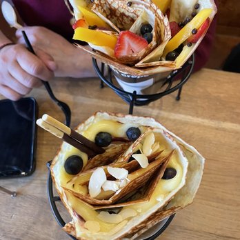 T-swirl Crepe - *9. Blueberry NY Cheesecake, *11. T-swirl Fruits Cocktail - Desserts Near Me - Astoria, New York