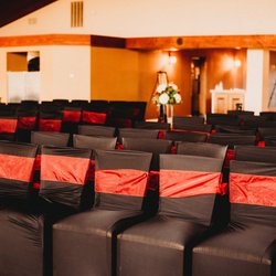 Paint Creek Country Club - Inside venue (ceremony setup). Chairs were provided, covers were not
