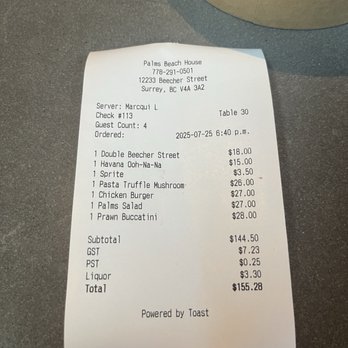 Palms Beach House - Bill - Wine Bars Near Me - Surrey, British Columbia