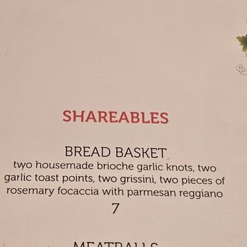 Sorrisi - $7 for bread at this place. Unlike every other Italian restaurant where it's free! - Italian Near Me - Coconut Creek, Florida