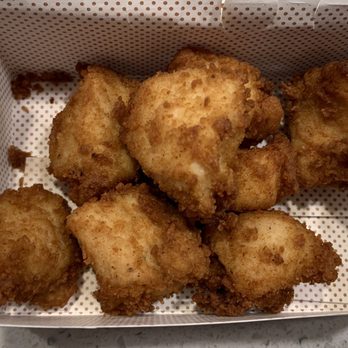 Chick-fil-A - 8 piece nuggets. This is extreme closeup, but they're actually tiny, like a popper. Their CFA sauce is essentially honey mustard - Chicken Shop Near Me - Monrovia, California Chick-fil-A - 8 piece nuggets. This is extreme closeup, but they're actually tiny, like a popper. Their CFA sauce is essentially honey mustard - Chicken Shop Near Me - Monrovia, California