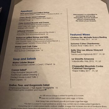 Narcoossee's - Menu - New American Near Me - Lake Buena Vista, Florida Narcoossee's - Menu - New American Near Me - Lake Buena Vista, Florida