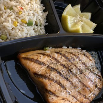 Hapy Bistro - Grilled salmon - Mediterranean Near Me - Pismo Beach, California Hapy Bistro - Grilled salmon - Mediterranean Near Me - Pismo Beach, California
