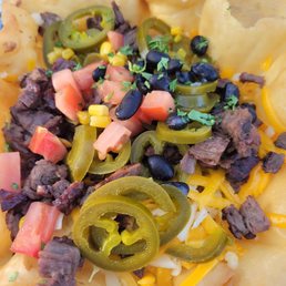 Beef fajita taco salad