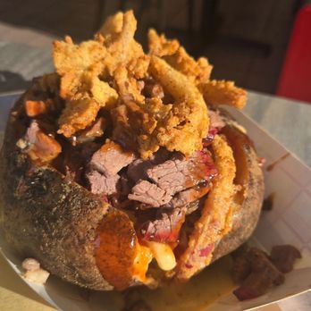 Daddy D’s BBQ - Brisket loaded potato - Barbeque Near Me - Benson, North Carolina
