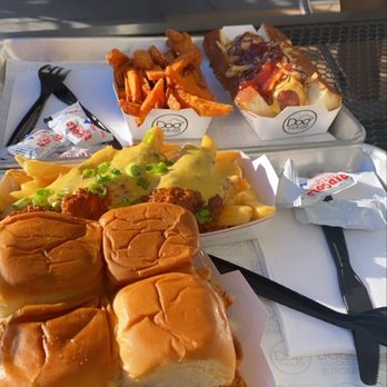 Dog Haus Biergarten - The Karaage Kid Chicken Cowboy Dog Chili Cheese Fries Sweet Potato Fries - Burgers Near Me - Denver, Colorado Dog Haus Biergarten - The Karaage Kid Chicken Cowboy Dog Chili Cheese Fries Sweet Potato Fries - Burgers Near Me - Denver, Colorado