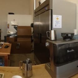 Watershed Coffee Roasters - Pano of the inside with business owner and my wife in the pick :)