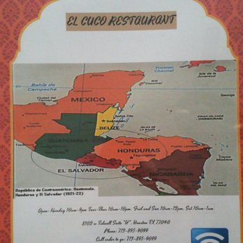 El Cuco Restaurant - Menu cover - Salvadoran Near Me - Houston, Texas El Cuco Restaurant - Menu cover - Salvadoran Near Me - Houston, Texas