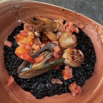 Herringbone Waikiki - Squid ink risotto - Seafood Near Me - Honolulu, Hawaii