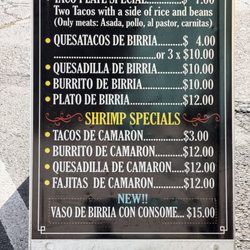 Specials Menu 05/2026