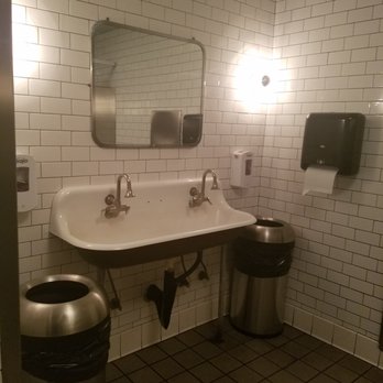 Laurel Tavern - Old school wall tile, trough sink and mirror. Very cool. - New American Near Me - Studio City, California Laurel Tavern - Old school wall tile, trough sink and mirror. Very cool. - New American Near Me - Studio City, California